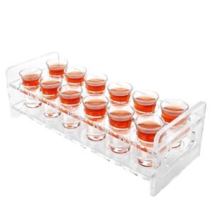 Shot Glass Tray, 12 Holes Acrylic