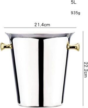 Wine Bucket Stainless Steel Gold knob 5 L - Image 2